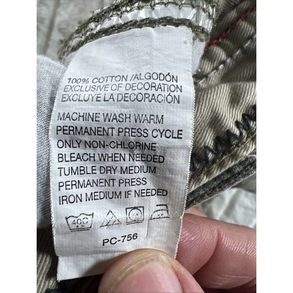 IZOD‎ Men's 100% Cotton Camo Camouflage Cargo Shorts Size 38X 10 Inseam